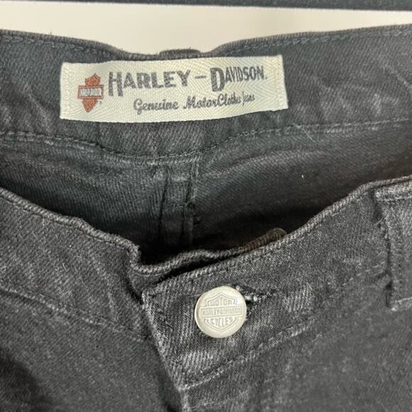 Harley Davidson black straight leg jeans - Picture 2 of 8